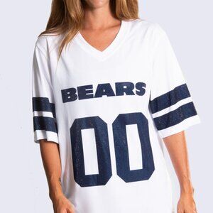 NFL Licensed White Tunic Crystal Pullover Jersey--Chicago Bears